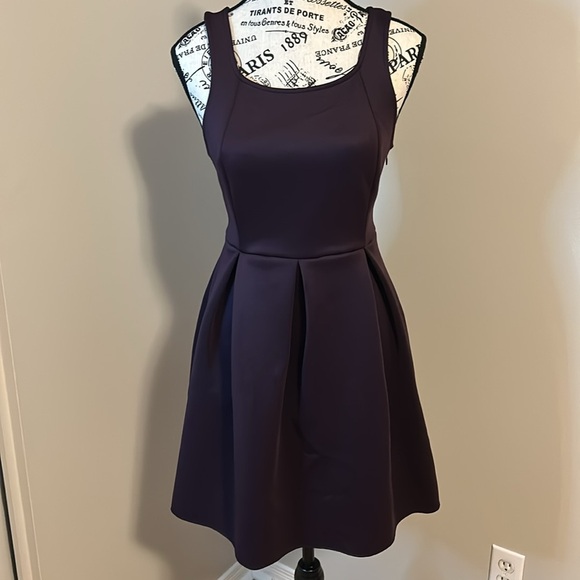 Elegant Purple Sleeveless Dress - Picture 1 of 10